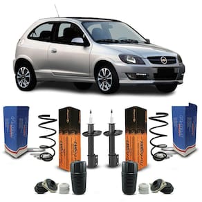 2 Amortecedores Kit Coxim Molas Dianteira Celta 10