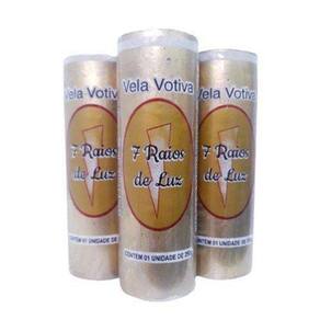 Kit 3 Und Vela Votiva 7 Dias Dourada - 260 Gr Cada