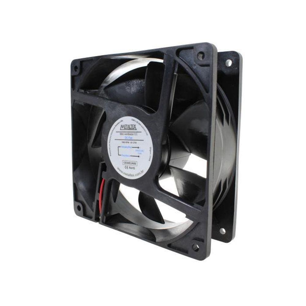 Ventilador Metaltex 120x120x38mm 24VDC Bucha Preto 2000rpm