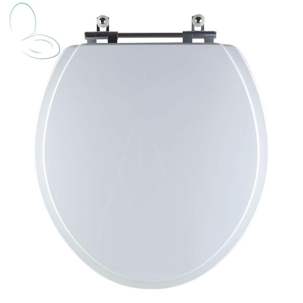 Tampa Vaso Sanitário Madeira Laqueada Diamantina Branco para bacia Icasa