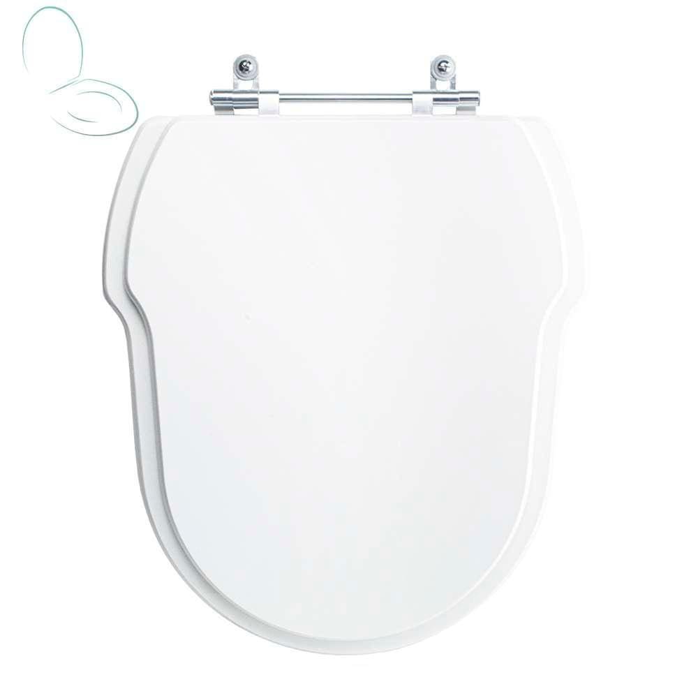 Assento Sanitário Tampa de Vaso Branco MDF Laqueado Hampton para bacia Incepa