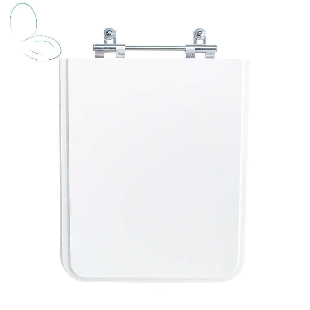 Tampa Vaso Sanitário Poliester Acrilico Square Branco para bacia Incepa