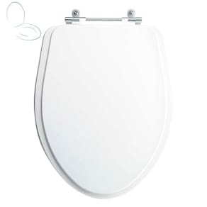Tampa Vaso Sanitário Madeira Laqueada Absolute Branco para bacia Ideal Standard