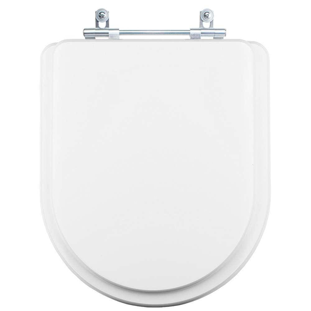 Tampa Vaso Sanitário Madeira Laqueada Smart Branco para bacia Celite