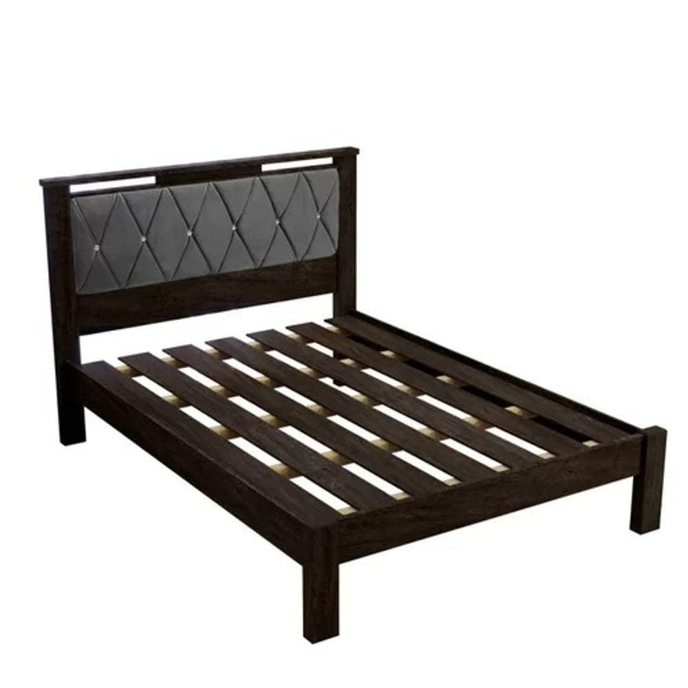 Cama De Casal Alaska Mocaccino/Cinza – Carmolar Móveis