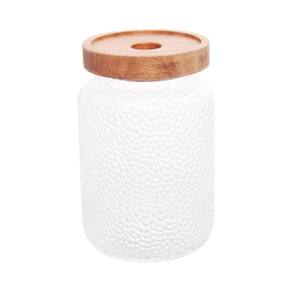 Porta Mantimento Lyor De Vidro Com Tampa De Acacia 700Ml