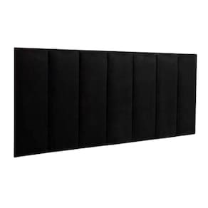 Cabeceira Modulada De Cama Casal Quarto Kit Com 7 Preto