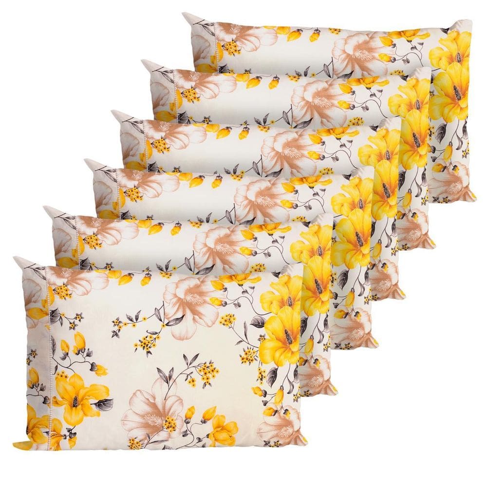 6 Fronhas Em Percal 200 Fios Algodão Ponto Palito Florença