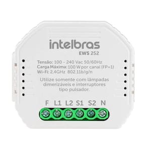 Interruptor Controlador Dimmer Smart Wi-Fi Intelbras Ews 252
