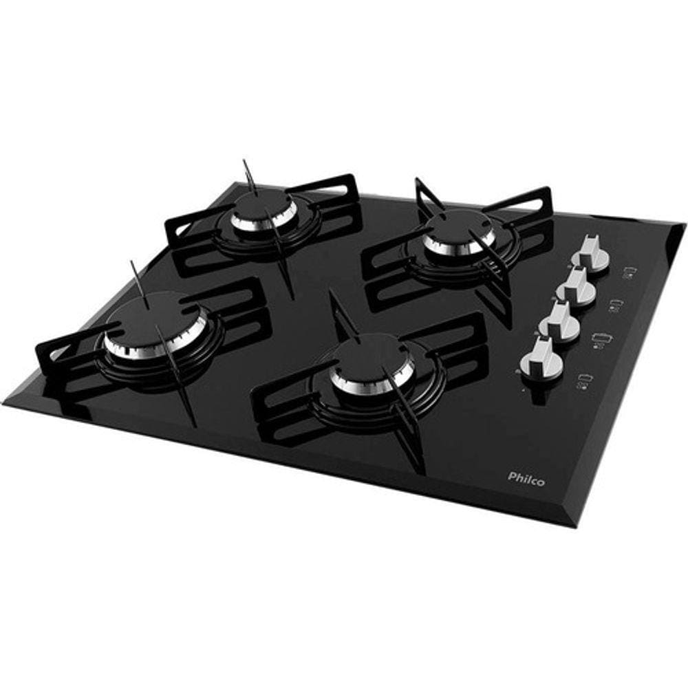 Cooktop À Gás - Aço E Metal - 4 Bocas - Philco Cook Chef