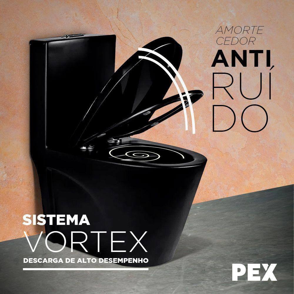 Vaso Sanitário Monobloco Preto Pex Magnus | Casas Bahia