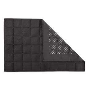 Toalha de Piso Antiderrapante Teka Prima Delicatta Preto 50x75cm