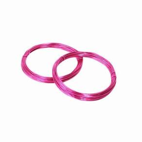 Arame Alumínio Pink 0,8Mm Para Decoração C/10 Metros