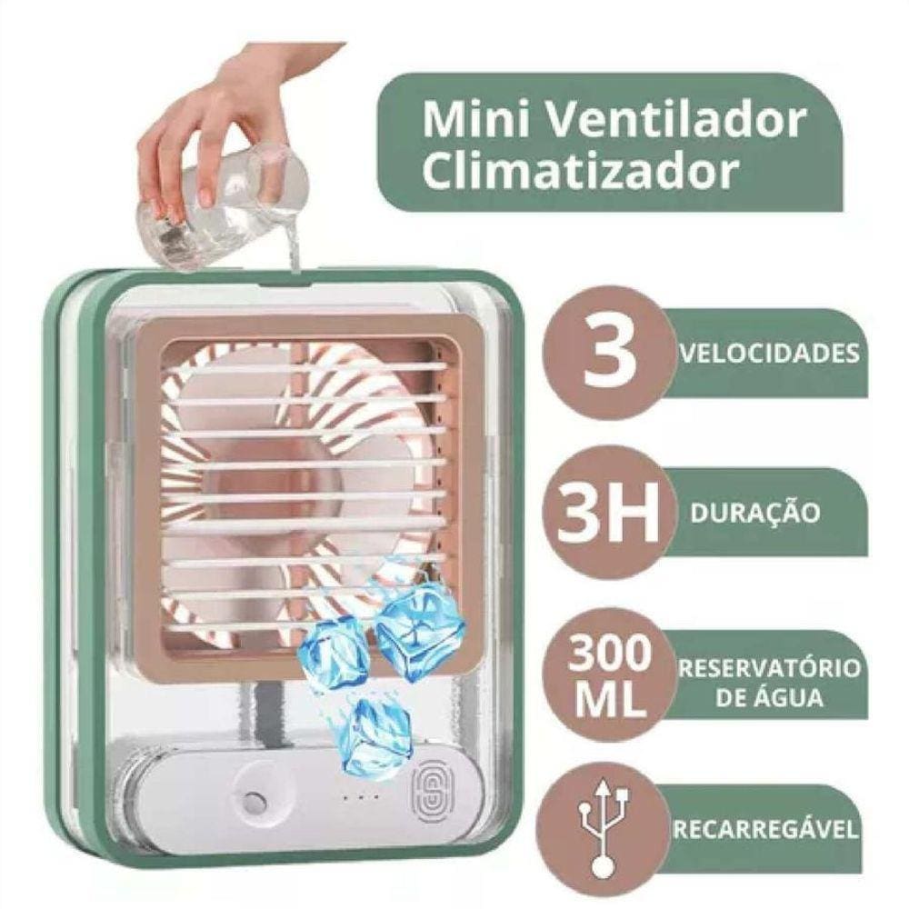 Mini Climatizador Portátil Ar Umidificador - VALECOM