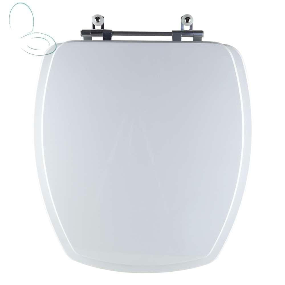 Assento Sanitário Tampa De Vaso Branco Mdf Laqueado Thema Para Bacia Incepa