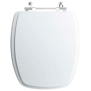 Assento Sanitário Tampa De Vaso Branco Mdf Laqueado Laguna Para Bacia Hervy