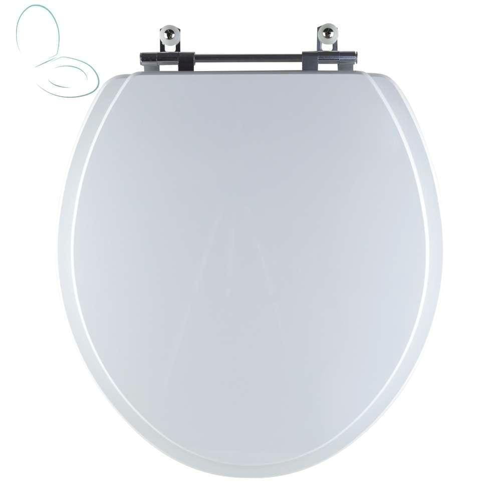 Assento Sanitário Tampa De Vaso Branco Mdf Laqueado Zip Para Bacia Incepa