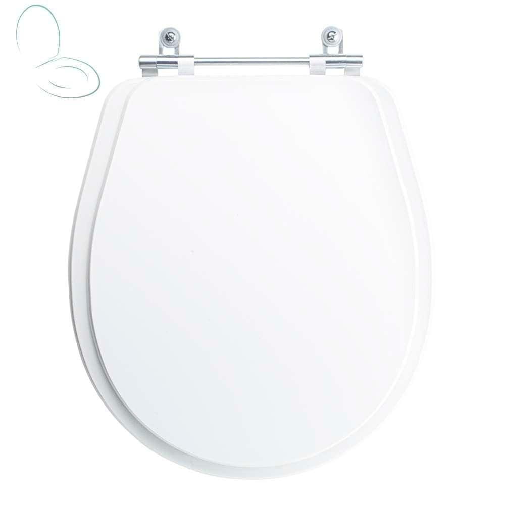 Assento Sanitário Tampa De Vaso Branco Mdf Laqueado Avalon Para Bacia Ideal Standard