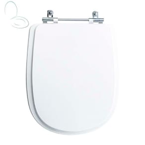 Assento Sanitário Tampa De Vaso Branco Resina Poliester Paris Para Bacia Ideal Standard