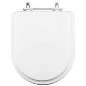 Assento Sanitário Tampa De Vaso Branco Mdf Laqueado Riviera Para Bacia Celite