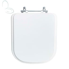 Tampa Vaso Sanitário Madeira Laqueada Quadra Branco Para Bacia Deca