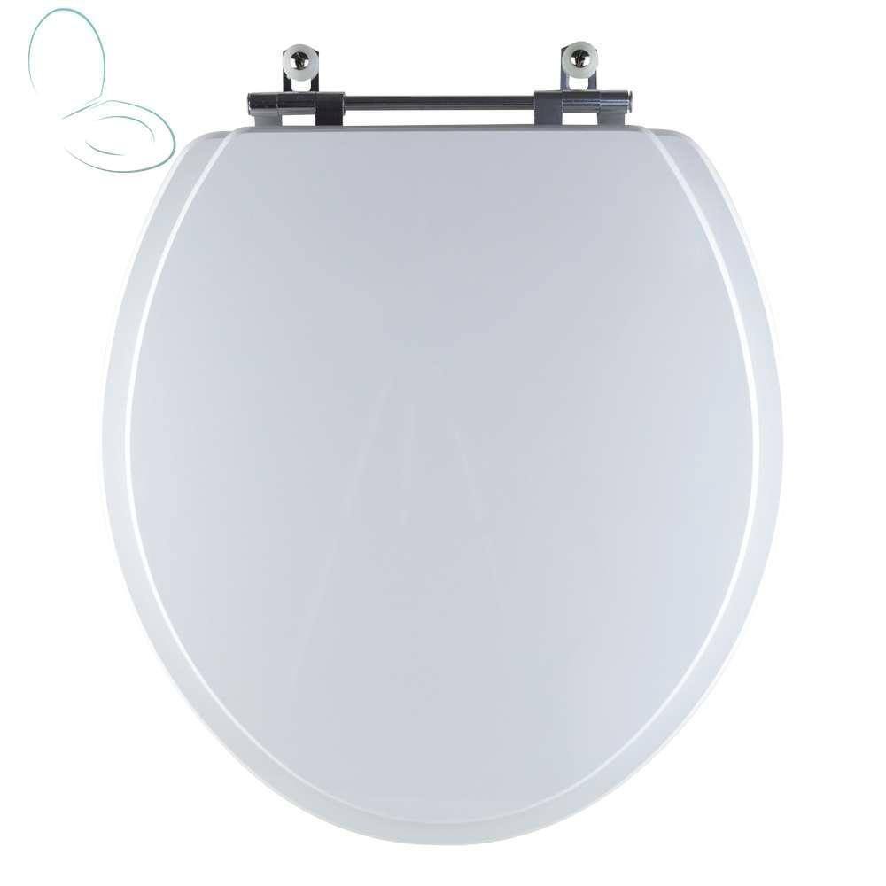 Assento Sanitário Tampa De Vaso Branco Resina Poliester Diamantina Para Bacia Icasa