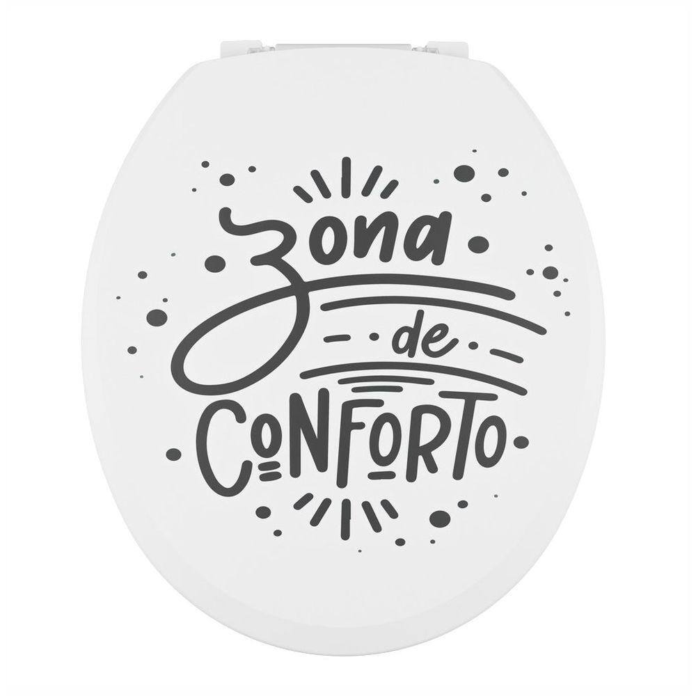 Assento Sanitário Almofadado Oval Decorado Linha Fun TPK2/A1