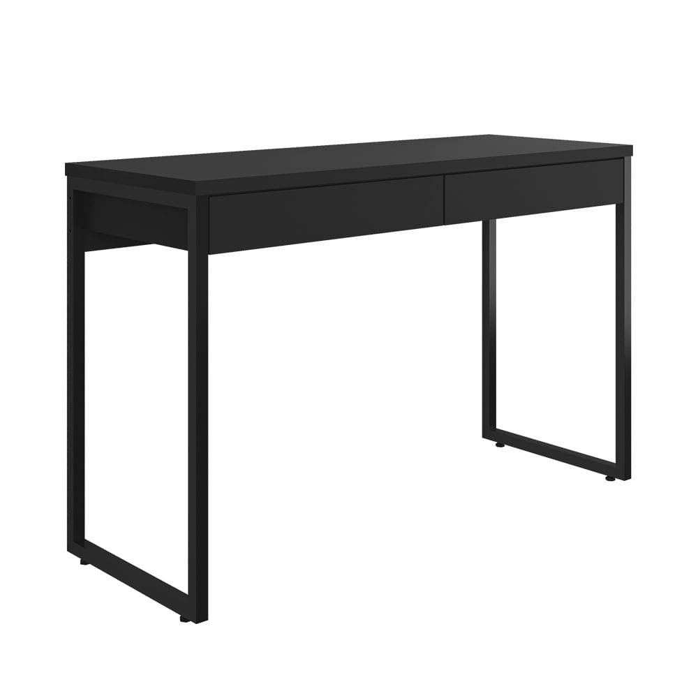 Escrivaninha Industrial Vancouver Com 2 Gavetas Preto Fosco - Móveis Arapongas