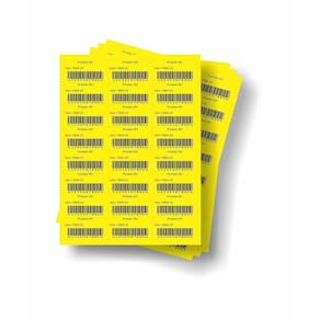 Kit 50 Folhas A4 Etiqueta Gondola Amarela Offset 70X35Mm
