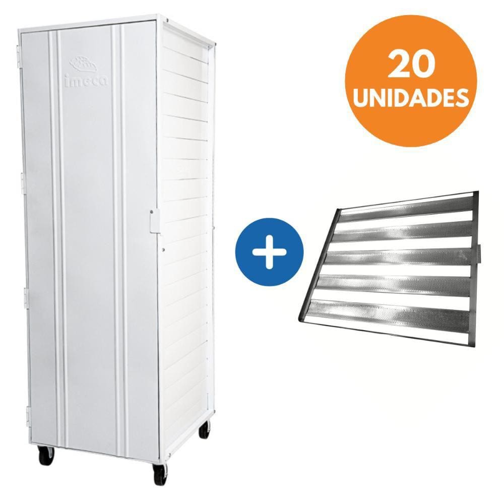 Armário Vazio Com 20 Assadeiras Innal 58x70 Pão Francês Desmontável Imeca