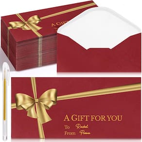 Envelope de Natal Qilery Xmas Holders, 50 unidades, rosa