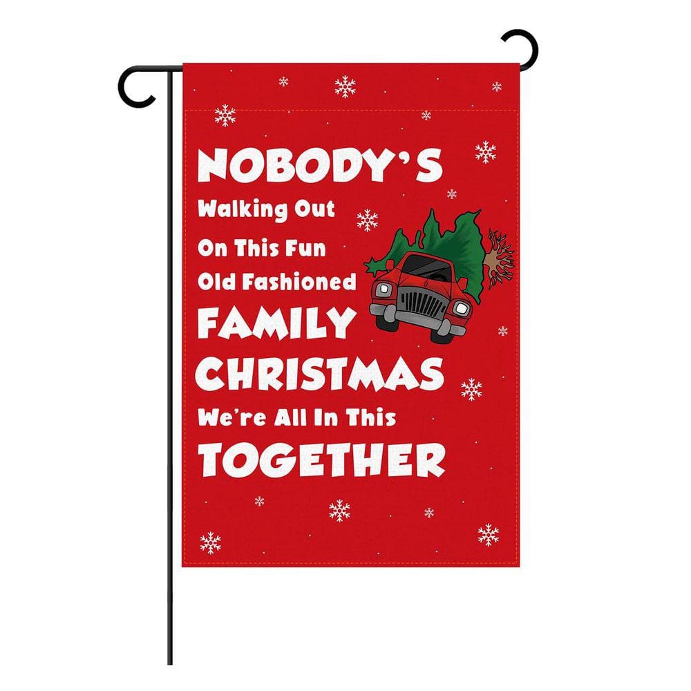 Bandeira de jardim Arsemica Férias de Natal 30x45cm Linho