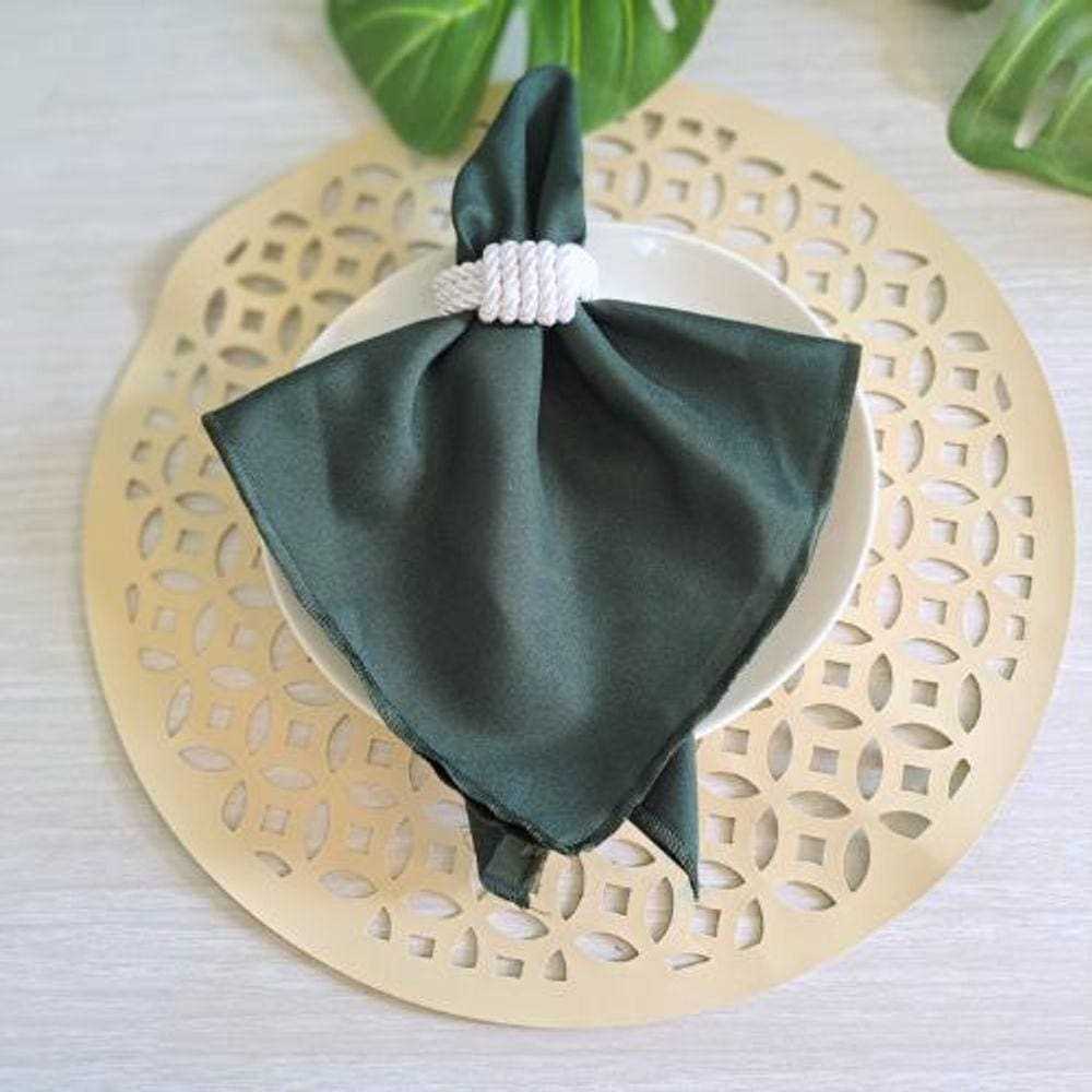 Guardanapo Casamento Oxford Kit 6 Peças - Verde Militar