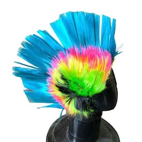 Fantasia Peruca Moicano Para Festa Colorida Punk Rock