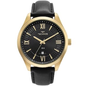 Relógio Technos Masculino 2115Mxvs/0P Couro Preto