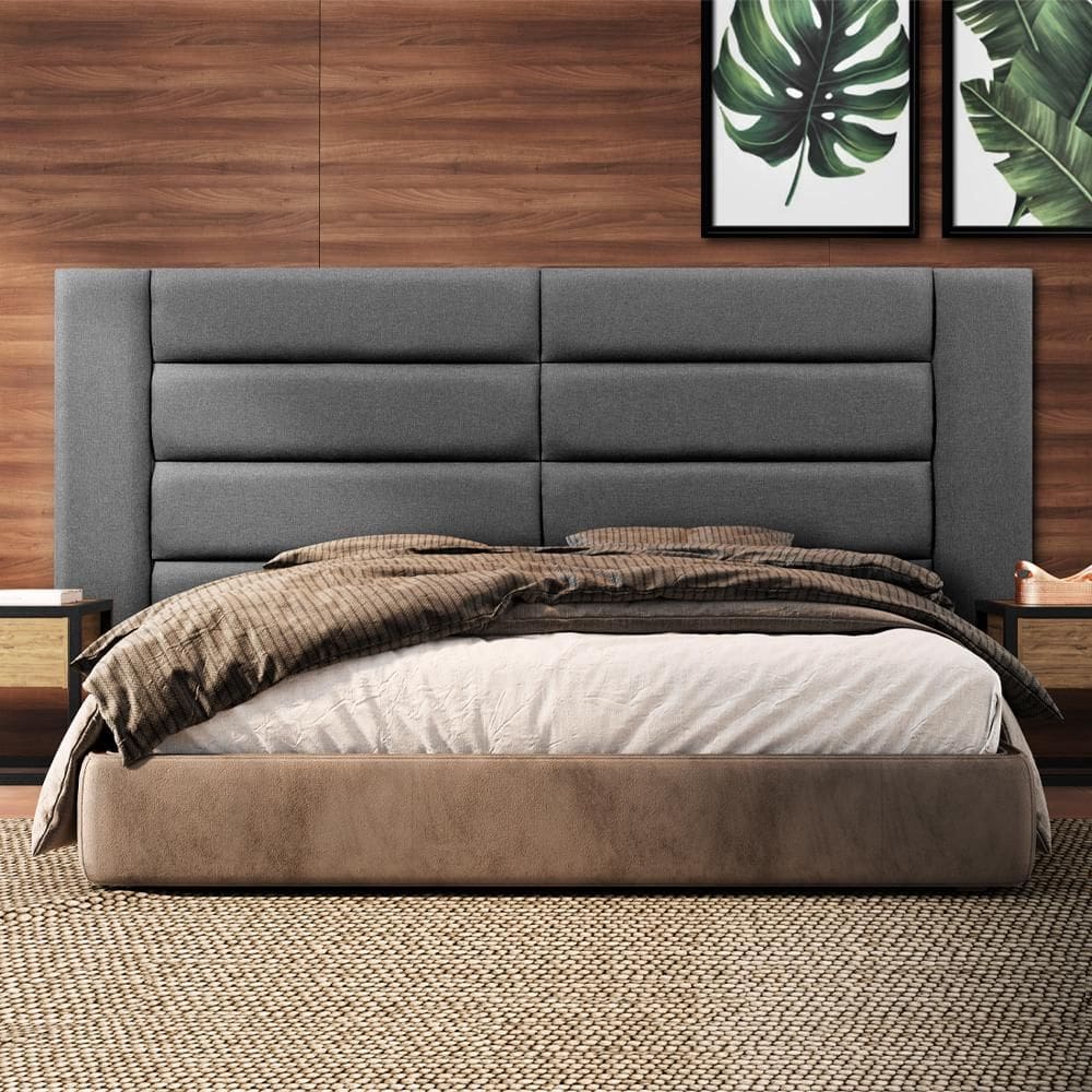 Cabeceira Estofada Cama Queen Marrom Mude