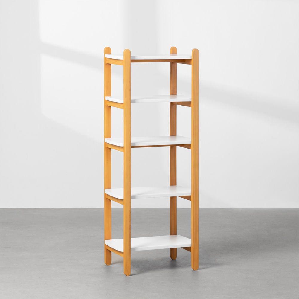 Estante Mary Branco com Amêndoa - 112cm