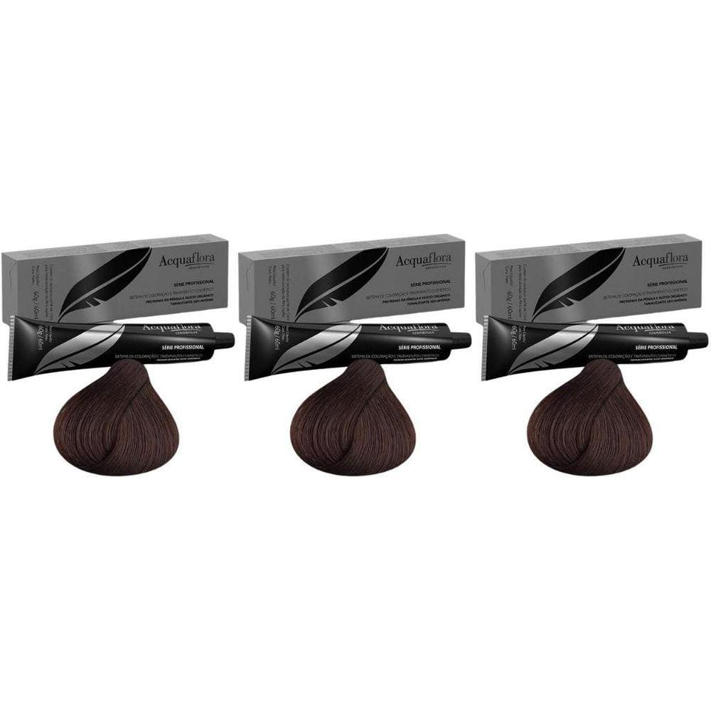 Coloraçao Acquaflora Sem Amonia 4.0 Castanho Nat-Kit C/3Un