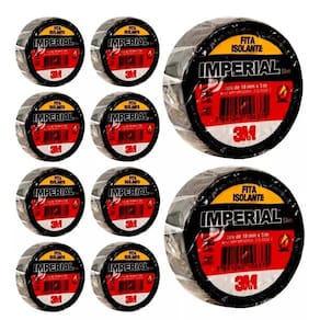 Kit com 10 Fita Isolante 3M Imperial 18MM X 5M