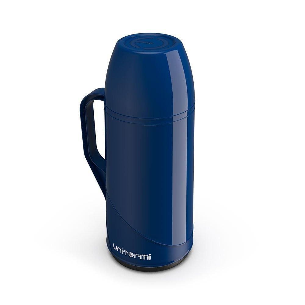Garrafa Térmica Azul 500Ml Com Alça Bebidas Quentes E Frias