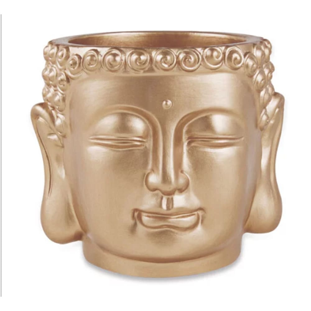 Cachepot Dourado Fosco em Cimento - Mart