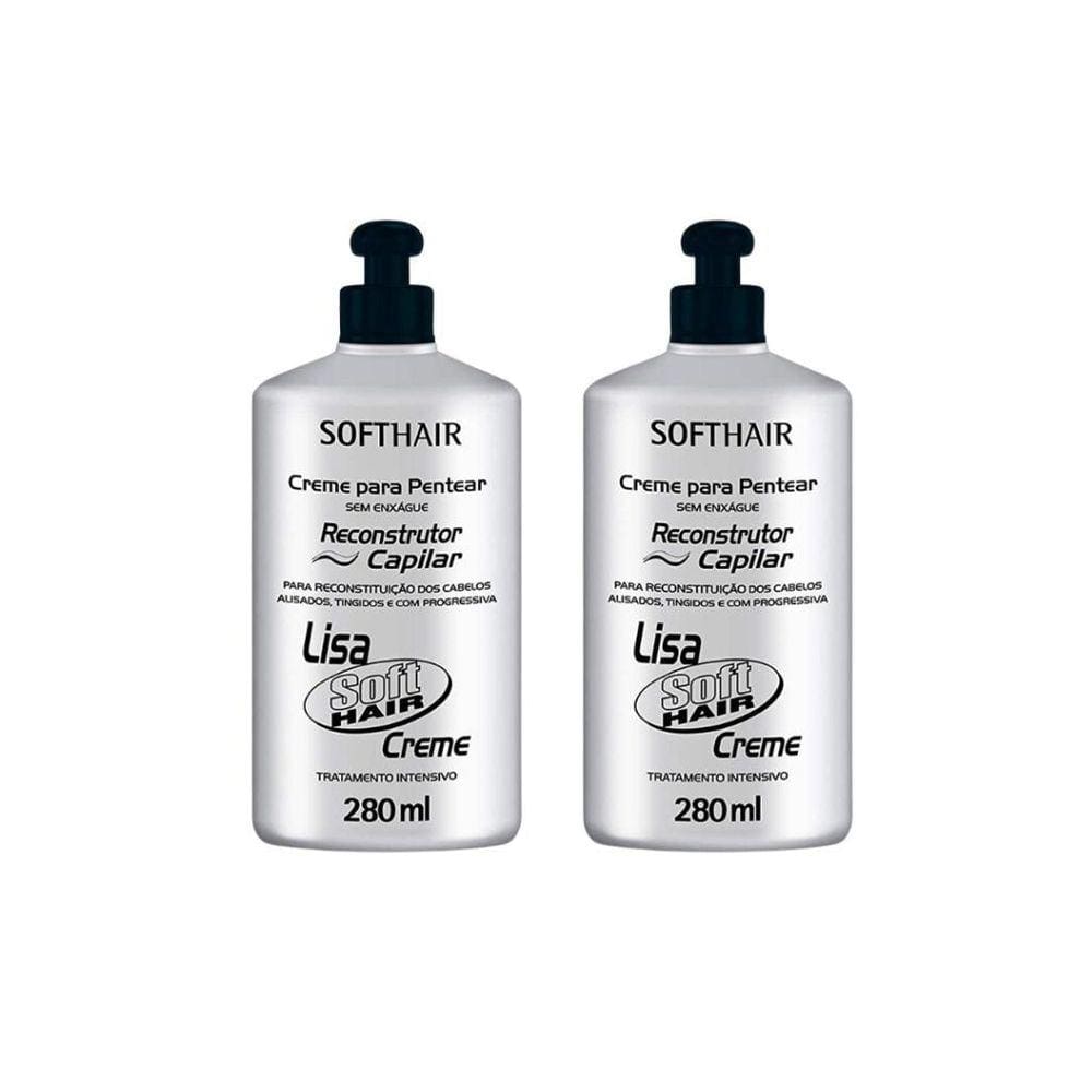 Creme Pentear Soft Hair 280Ml Reconstrutor - Kit Com 2Un