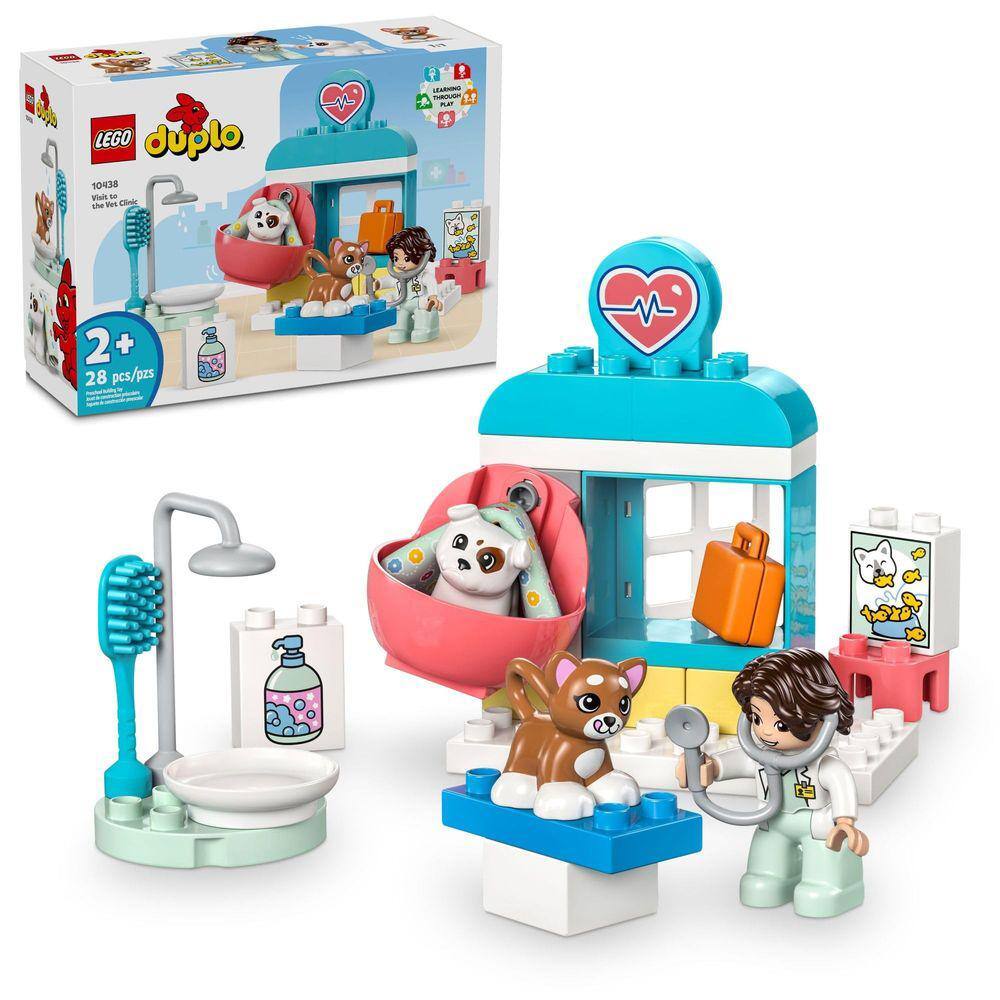 Brinquedo LEGO DUPLO Town Visit to the Vet Clinic 10438 com figuras