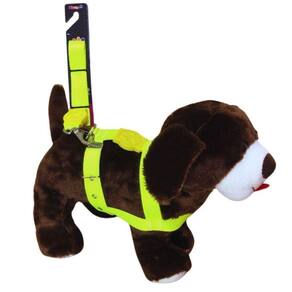 Coleira Peitoral Tradicional De Seda Neon Para Cachorro 25Mm Cor Amarelo Nº 7