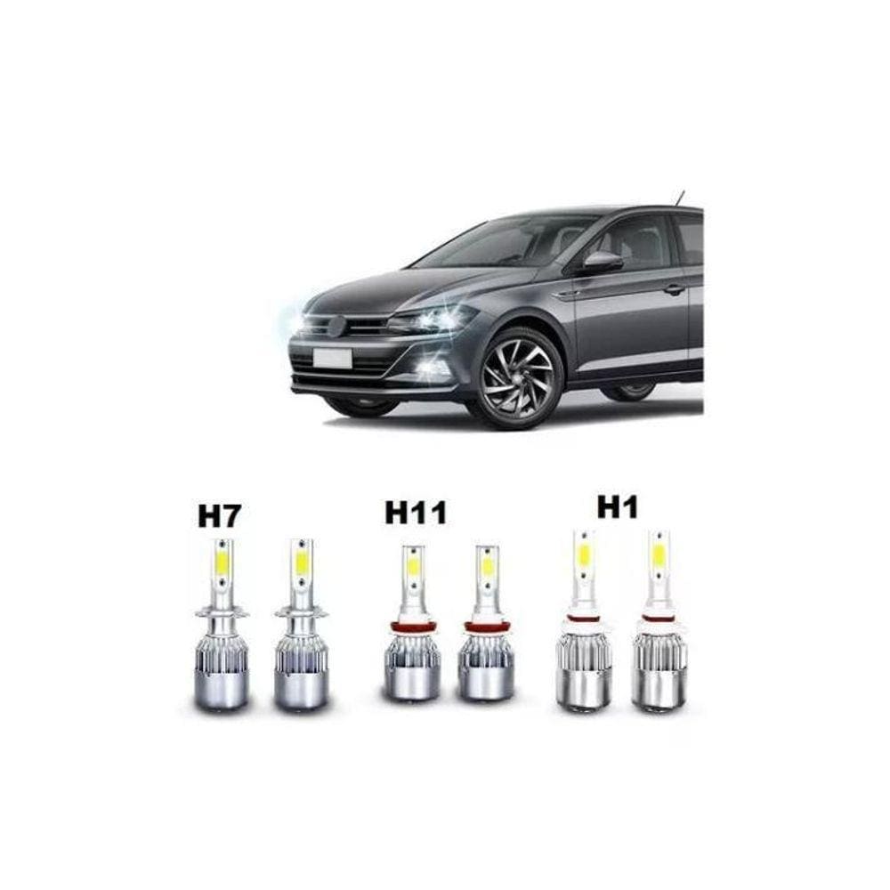 Kit Ultra Led Farol Vw Virtus 2017/2022 Alto Baixo E Milha