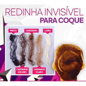 Redinha nylon invisível coque 100 unid Cast Escuro