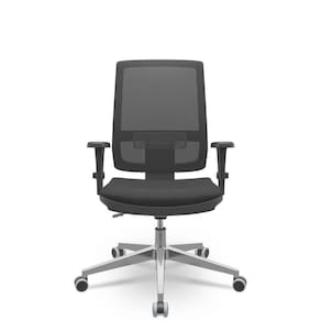 Cadeira Brizza Tela 3D Backplax Aluminio - Poliéster Preto
