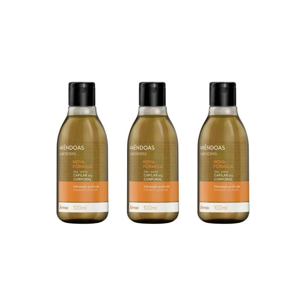 Oleo Capilar E Corporal Farmax 100Ml Amendoas-Kit C/3Un