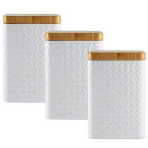 Kit Porta Mantimentos Jogo De Latas Kit Potes Com 3 Unidades
