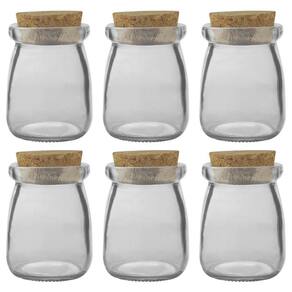 6 Porta Condimentos De Vidro Com Rolha 100Ml 1989 Lyor